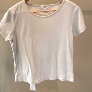 Christopher & Banks tan short sleeve crew neck